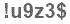 The text to enter in the texbox below is: !u9z3$