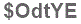 The text to enter in the texbox below is: $OdtYE