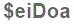 The text to enter in the texbox below is: $eiDoa