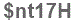 The text to enter in the texbox below is: $nt17H