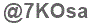 The text to enter in the texbox below is: @7KOsa