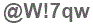 The text to enter in the texbox below is: @W!7qw
