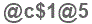 The text to enter in the texbox below is: @c$1@5