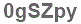 The text to enter in the texbox below is: 0gSZpy
