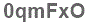 The text to enter in the texbox below is: 0qmFxO