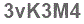 The text to enter in the texbox below is: 3vK3M4