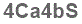 The text to enter in the texbox below is: 4Ca4bS