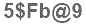 The text to enter in the texbox below is: 5$Fb@9