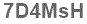 The text to enter in the texbox below is: 7D4MsH