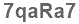 The text to enter in the texbox below is: 7qaRa7