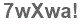 The text to enter in the texbox below is: 7wXwa!
