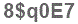 The text to enter in the texbox below is: 8$q0E7