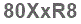The text to enter in the texbox below is: 80XxR8