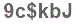 The text to enter in the texbox below is: 9c$kbJ