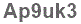 The text to enter in the texbox below is: Ap9uk3
