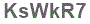 The text to enter in the texbox below is: KsWkR7