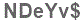 The text to enter in the texbox below is: NDeYv$
