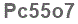 The text to enter in the texbox below is: Pc55o7