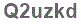 The text to enter in the texbox below is: Q2uzkd