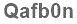 The text to enter in the texbox below is: Qafb0n