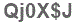The text to enter in the texbox below is: Qj0X$J