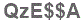 The text to enter in the texbox below is: QzE$$A