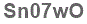 The text to enter in the texbox below is: Sn07wO
