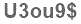 The text to enter in the texbox below is: U3ou9$