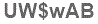 The text to enter in the texbox below is: UW$wAB