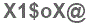 The text to enter in the texbox below is: X1$oX@