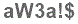 The text to enter in the texbox below is: aW3a!$
