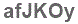 The text to enter in the texbox below is: afJKOy