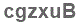 The text to enter in the texbox below is: cgzxuB