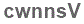 The text to enter in the texbox below is: cwnnsV