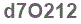 The text to enter in the texbox below is: d7O212