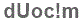 The text to enter in the texbox below is: dUoc!m