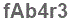 The text to enter in the texbox below is: fAb4r3