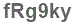 The text to enter in the texbox below is: fRg9ky