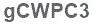 The text to enter in the texbox below is: gCWPC3