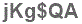 The text to enter in the texbox below is: jKg$QA