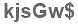 The text to enter in the texbox below is: kjsGw$