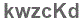 The text to enter in the texbox below is: kwzcKd