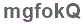 The text to enter in the texbox below is: mgfokQ