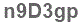 The text to enter in the texbox below is: n9D3gp