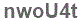 The text to enter in the texbox below is: nwoU4t