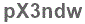 The text to enter in the texbox below is: pX3ndw
