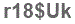 The text to enter in the texbox below is: r18$Uk