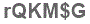 The text to enter in the texbox below is: rQKM$G