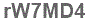 The text to enter in the texbox below is: rW7MD4