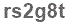 The text to enter in the texbox below is: rs2g8t